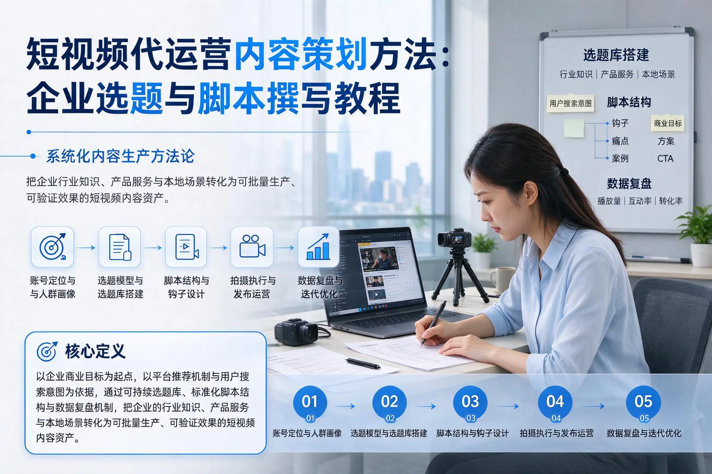 短视频代运营内容策划方法:珠海企业选题与脚本撰写教程