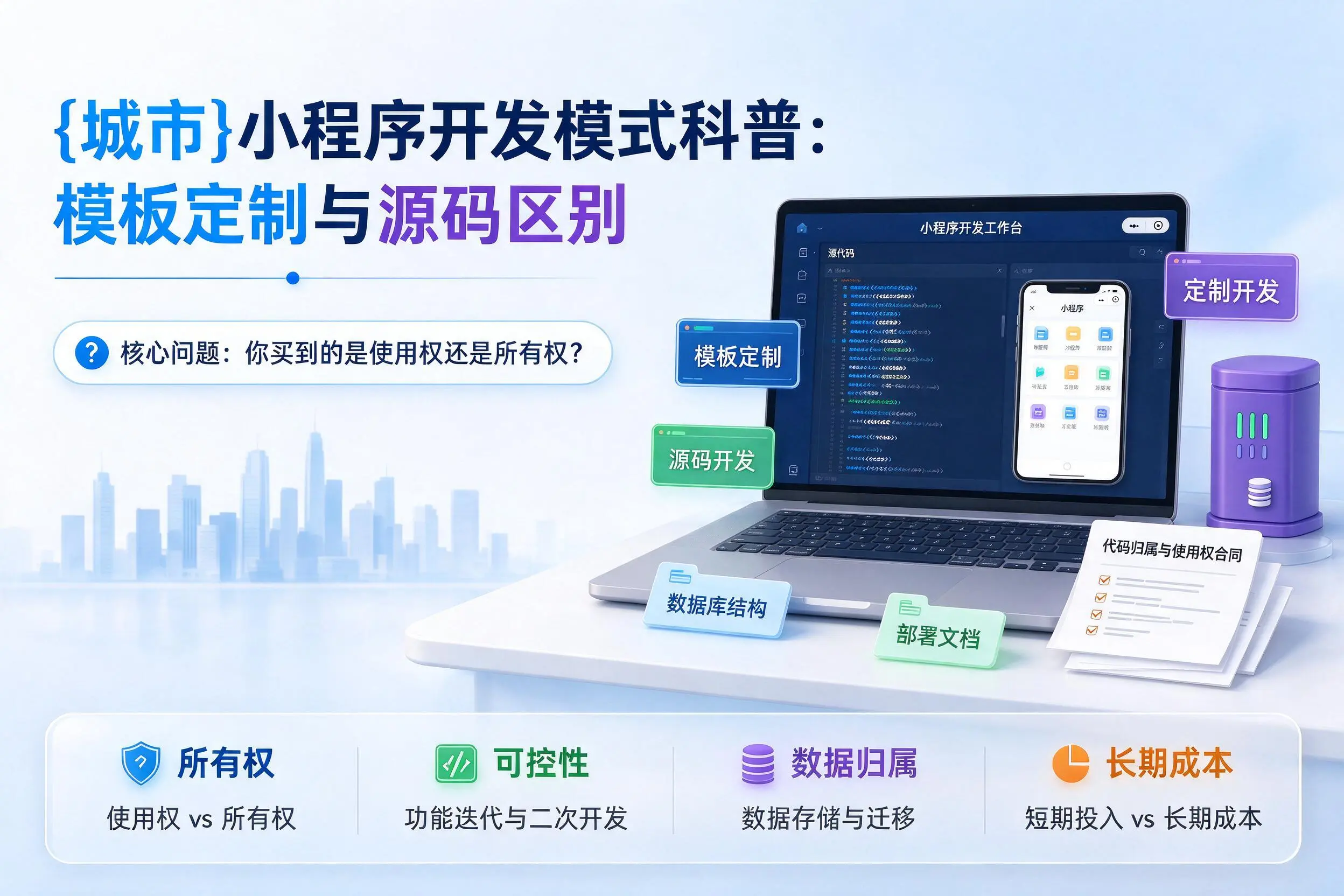 珠海小程序开发模式科普:模板定制与源码区别