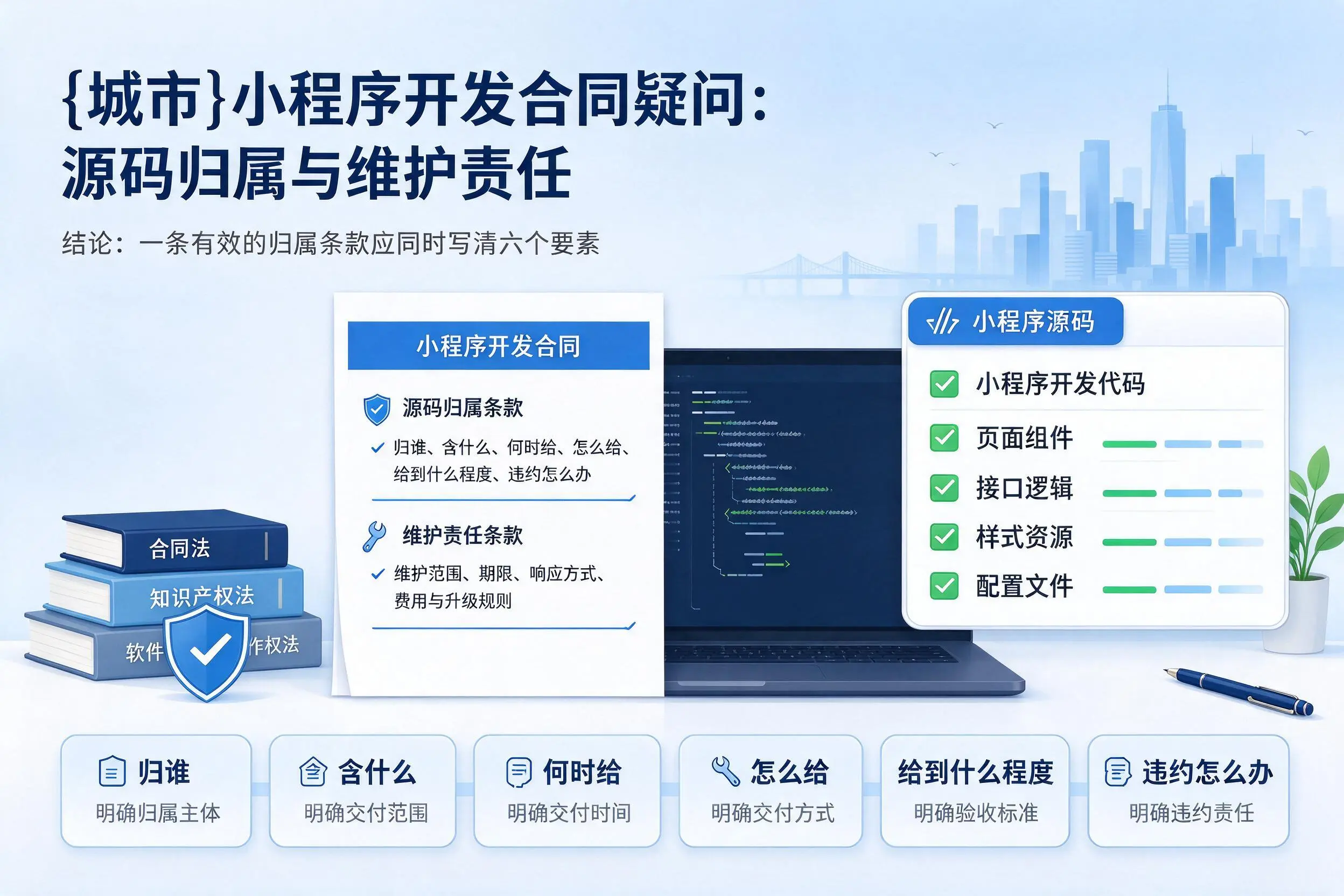 珠海小程序开发合同疑问：源码归属与维护责任
