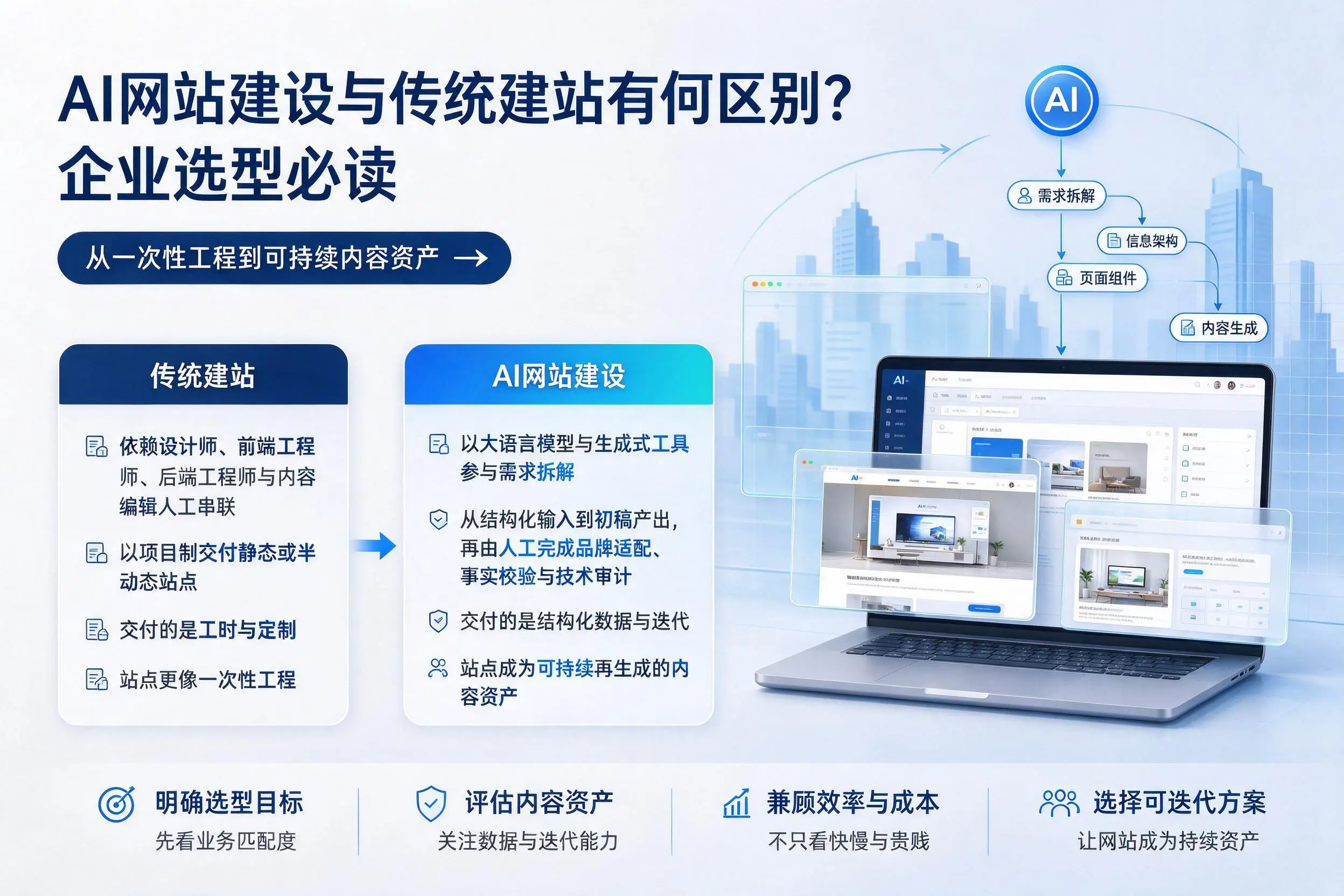 AI网站建设与传统建站有何区别？珠海企业选型必读