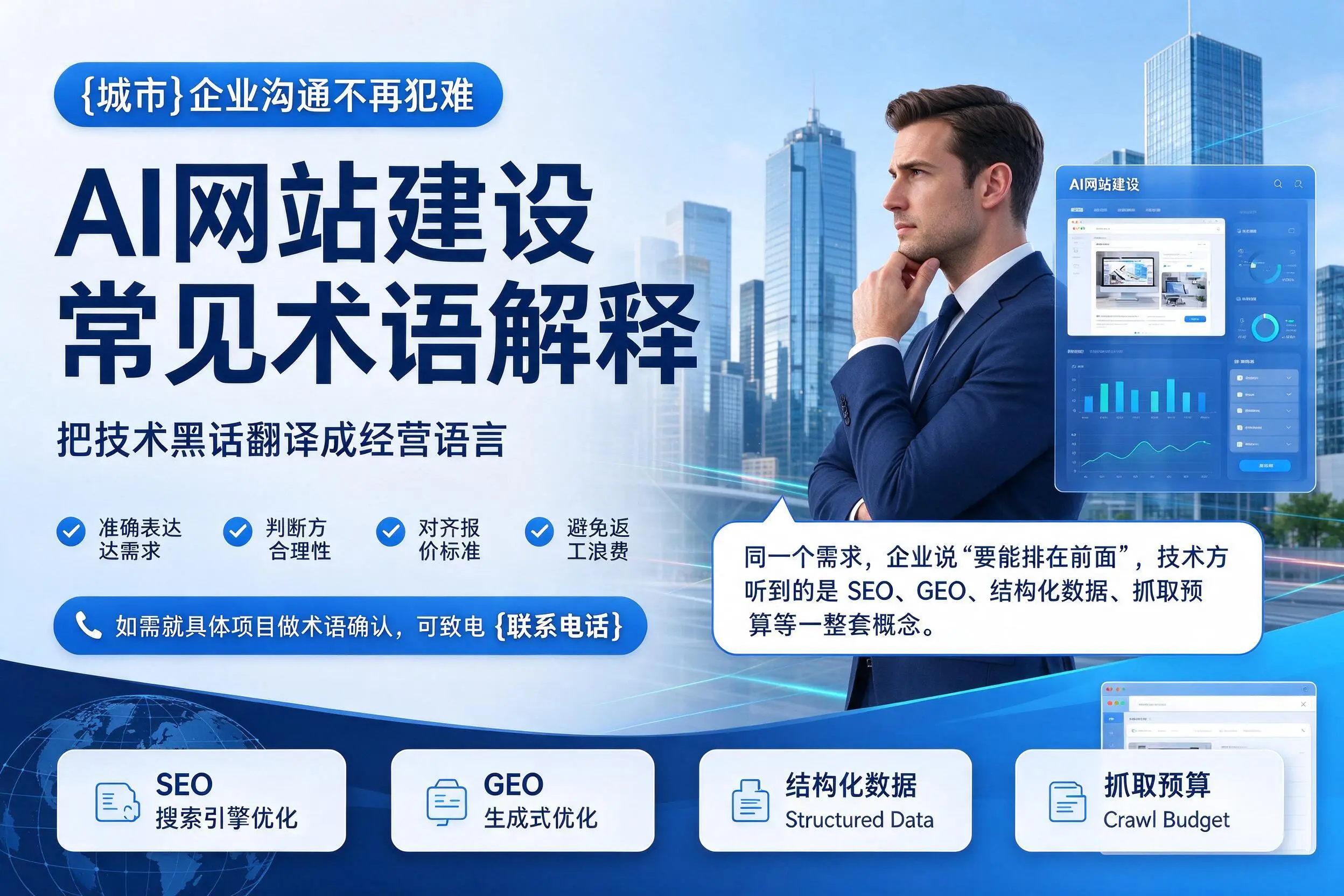AI网站建设常见术语解释,珠海企业沟通不再犯难