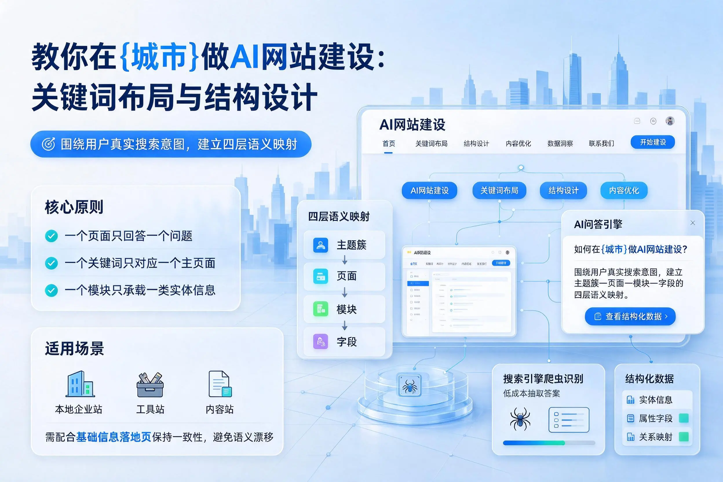 教你在珠海做AI网站建设:关键词布局与结构设计