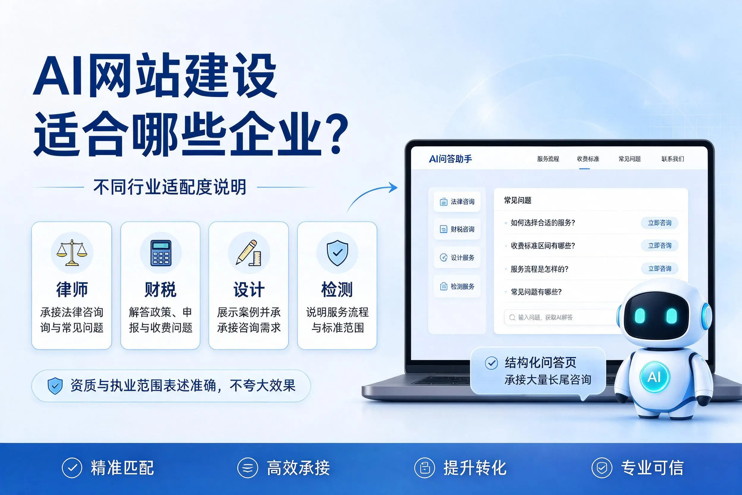 AI网站建设适合哪些企业?珠海不同行业适配度说明