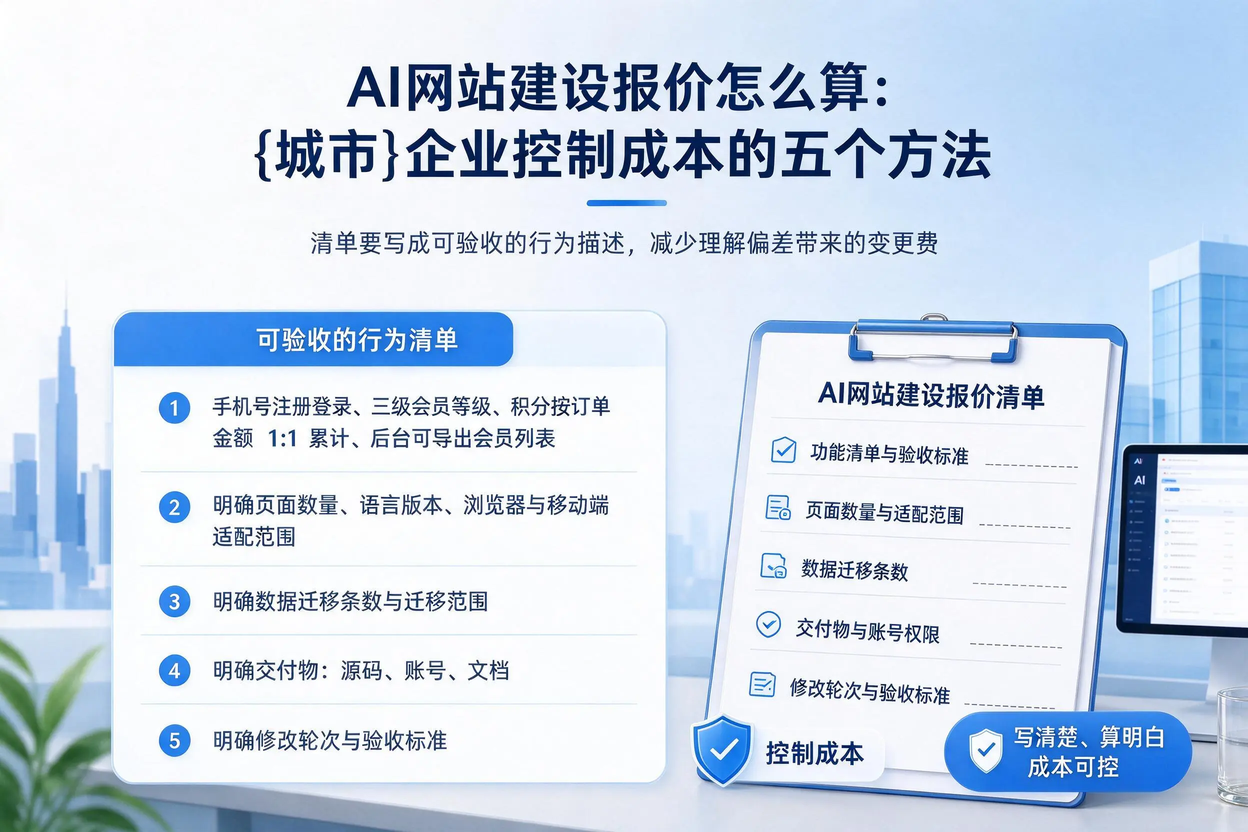 AI网站建设报价怎么算：珠海企业控制成本的五个方法